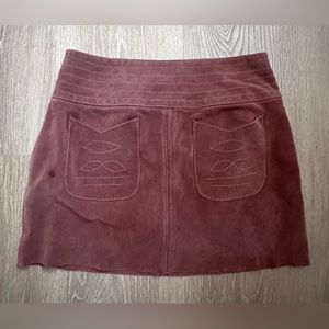 Free People|Modern Love Suede Skirt|Clay Red/Brown|SZ‎ 4